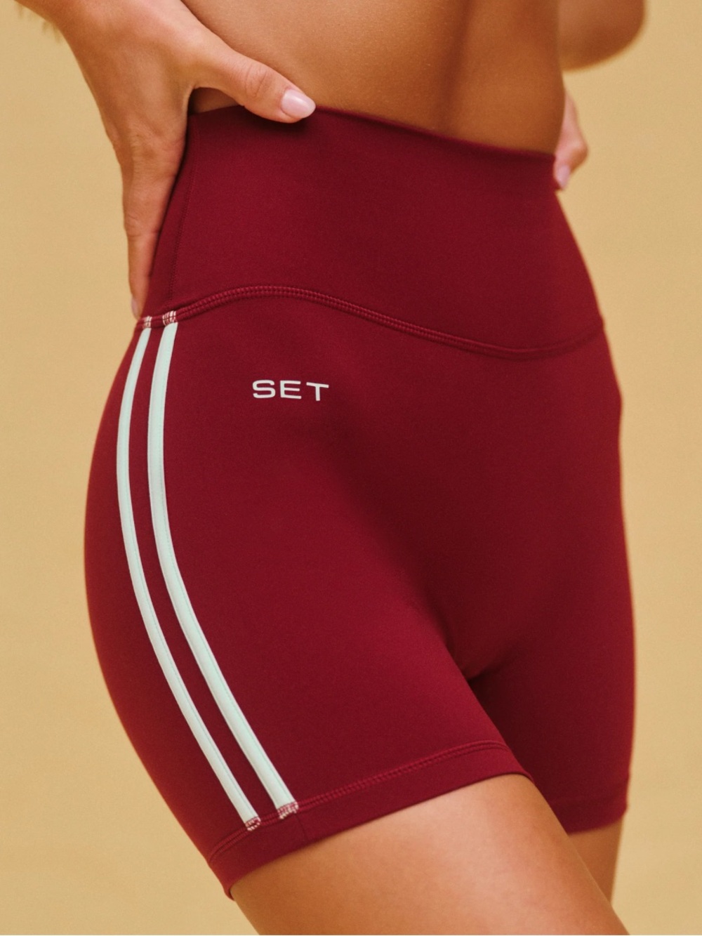 Set Active SPORTBODY SPORTY DUO STRIPE SHORTS - VISTA - Vista / L